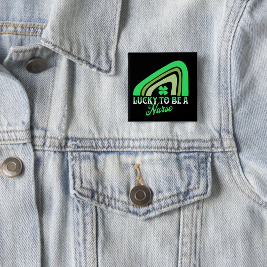 Glück, Krankenschwester zu sein | St Patrick's Day Button (Beispiel)