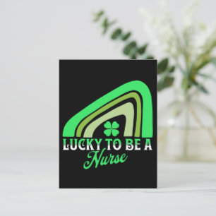 Glück, Krankenschwester zu sein   St Patrick's Day Postkarte