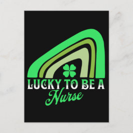 Glück, Krankenschwester zu sein | St Patrick's Day Postkarte