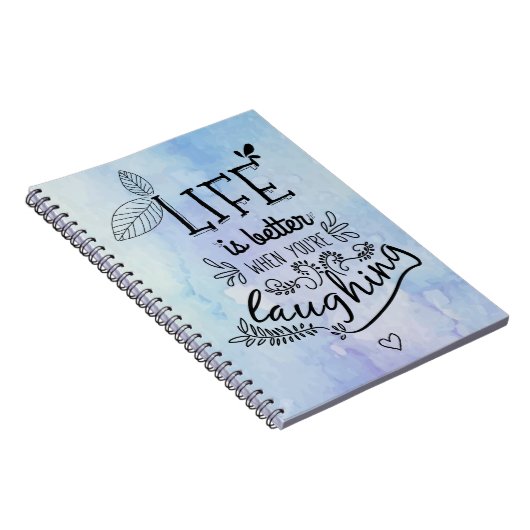 Glück Lebensquote Träume Attitude Motivierend Notizblock (Rechte Seite)