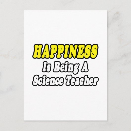 Glück... Lehrer der Wissenschaft Postkarte (Vorderseite)
