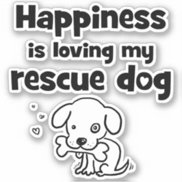 Glück liebt meinen Rettungshund Aufkleber