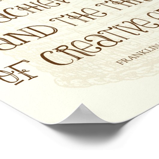 Glück liegt in der Freude an der Verwirklichung - Poster (Ecke)