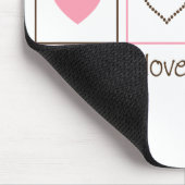 Glück-LiveLiebe-Lachen Mousepad (Ecke)