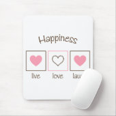 Glück-LiveLiebe-Lachen Mousepad (Mit Mouse)