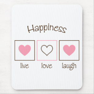 Glück-LiveLiebe-Lachen Mousepad