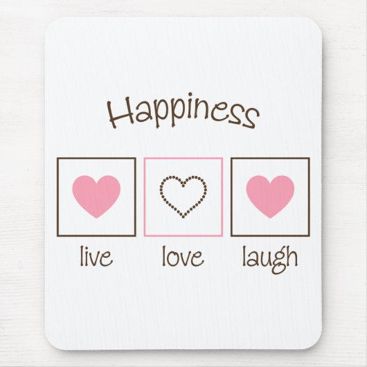 Glück-LiveLiebe-Lachen Mousepad (Vorne)
