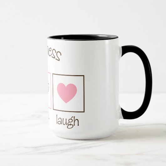 Glück-LiveLiebe-Lachen Tasse (Rechts)