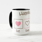 Glück-LiveLiebe-Lachen Tasse (Vorderseite Links)