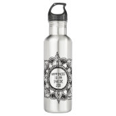 Glück-Mandala-Edelstahl-Wasser-Flasche Trinkflasche (Vorderseite)