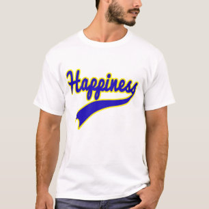 Glück Minimalist Fett Schrift T-Shirt