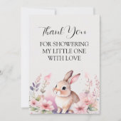 Glück mit modernem Kaninchen Dankeskarte (Vorderseite)
