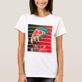 Glück mit Pizza T-Shirt (Vorderseite)