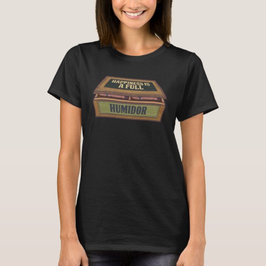 Glück mit vollen Humidor-Zigarren Rauch T-Shirt (Vorderseite)