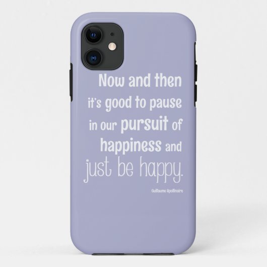 Glück-motivierend Zitat Case-Mate iPhone Hülle (Rückseite)