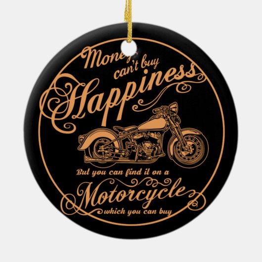 Glück - Motorrad Keramikornament (Hinten)