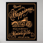 Glück - Motorrad Poster (Vorne)
