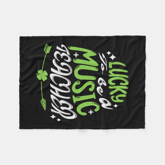 Glück, Musiklehrer zu sein Fleecedecke (Vorderseite (Horizontal))