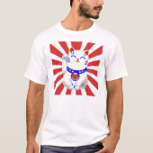 Glück neko Katze Japan-Erdbebenentlastung T-Shirt (Vorderseite)