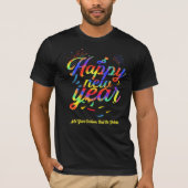 Glück Neues Jahr 2024 Gefärbte Krawatte Party 2024 T-Shirt (Vorderseite)