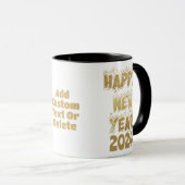 Glück Neues Jahr 2024 Gold Neue Jahre Party Tasse (VorderseiteRechts)