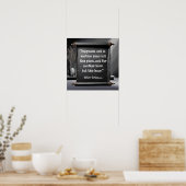 "Glück, nicht an einem anderen Ort - Walt Whitman Poster (Küche)