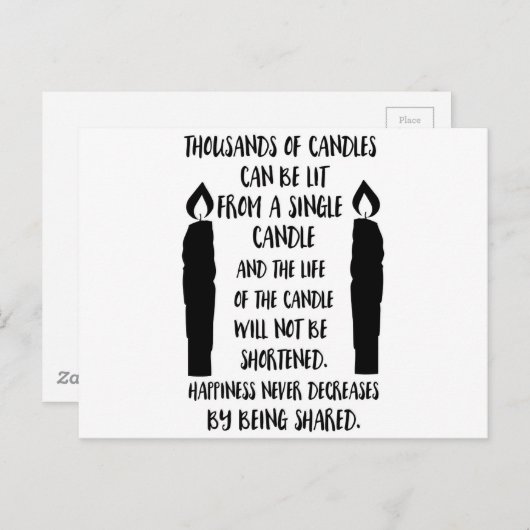 Glück nimmt nie ab, wenn man sie teilt postkarte (Vorne/Hinten)