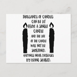 Glück nimmt nie ab, wenn man sie teilt postkarte