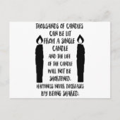 Glück nimmt nie ab, wenn man sie teilt postkarte (Vorderseite)