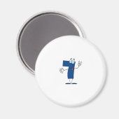 Glück Nummer 7 Magnet (Vorderseite/Rückseite)