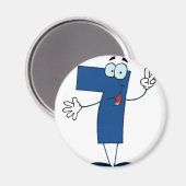 Glück Nummer 7 Magnet (Vorderseite/Rückseite)