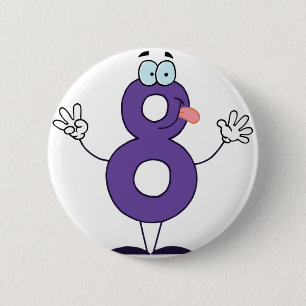 Glück Nummer 8 Button