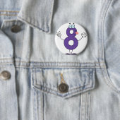 Glück Nummer 8 Button (Beispiel)
