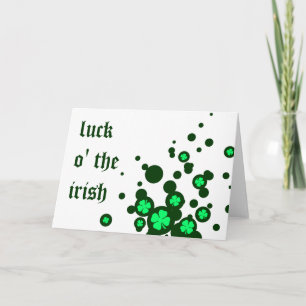 Glück o' the irish : Kleeblatt Blasen Karte