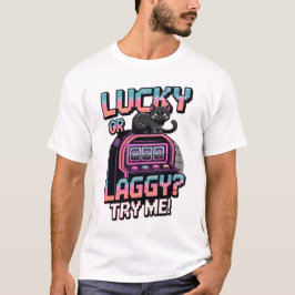 Glück oder Laggy? - Retro-Pixel-Kassettenmaschine T-Shirt
