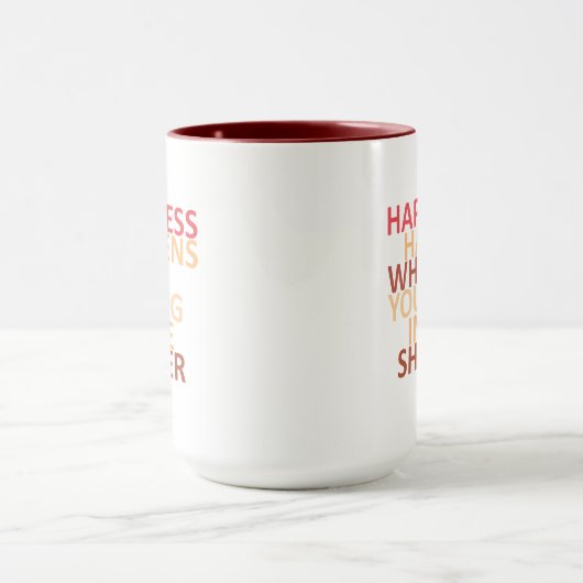 Glück passiert, wenn man in der Dusche singt Tasse (Zentrum)