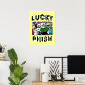 Glück Phish - Haie spielen Pool Poster (Heimbüro)
