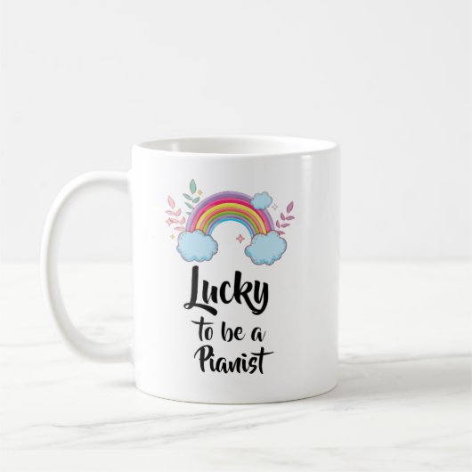 Glück, Pianist-Tasse zu sein Kaffeetasse (Links)