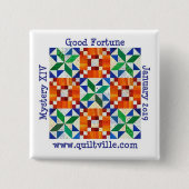 Glück Pinback Knopf Button (Vorderseite)