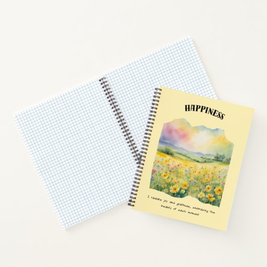 Glück Positive Bekräftigung Notizblock (Innenseite)