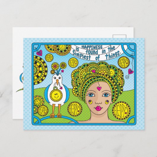 Glück_ Postkarte (Vorne/Hinten)