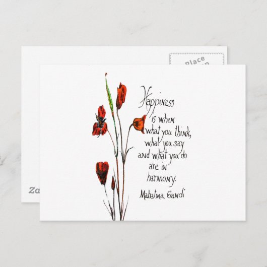 Glück Postkarte (Vorne/Hinten)