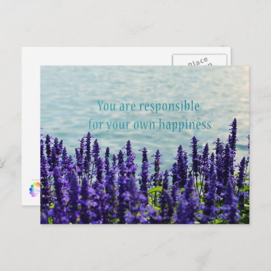 Glück Postkarte (Vorne/Hinten)