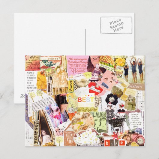 Glück Postkarte (Vorne/Hinten)