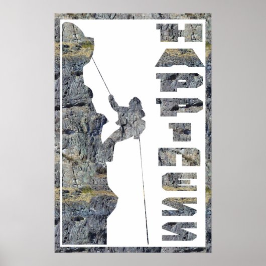 Glück: Rock Climbing Poster (Vorne)