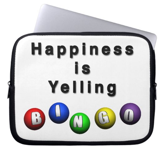 Glück ruft BINGO Laptopschutzhülle (Vorderseite)