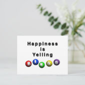 Glück ruft BINGO Postkarte (Stehend Vorderseite)