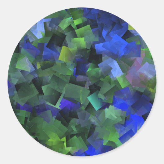 Glück_ Runder Aufkleber (Vorderseite)