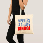 Glück schreit Bingo-lustige Taschen-Tasche Tragetasche (Vorderseite (Produkt))