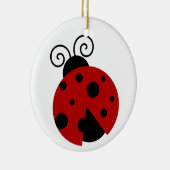 Glück sei ein Niedlicher Cartoon von Ladybug Keramik Ornament (Rechts)